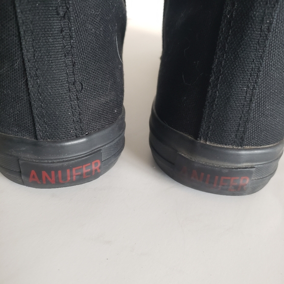 YUANBU ANUFER Sz 11 (43) Punk Style Knee High LaceUp Canvas Sneaker Boots Gothic - Picture 9 of 16